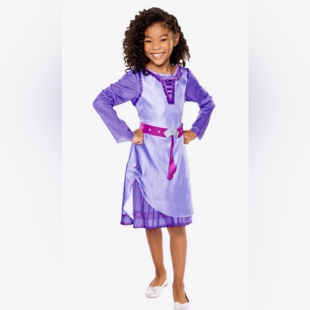 HALLOWEEN - Disney Wish Asha’s Adventure Dress Sizes 4-6X w/Belt - Dress-Up Play